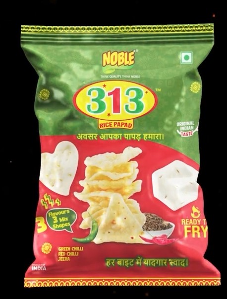 NOBLE  313 RICE PAPAD MIX FLAVOUR 1KG