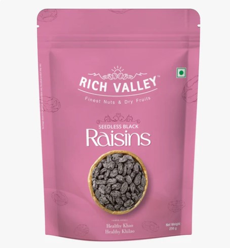 RV BLACK RAISINS ( SEEDLESS) - 250 GM