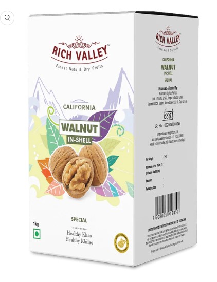 RV WALNUT  CALIFORNIA IN SHELL 500 GM