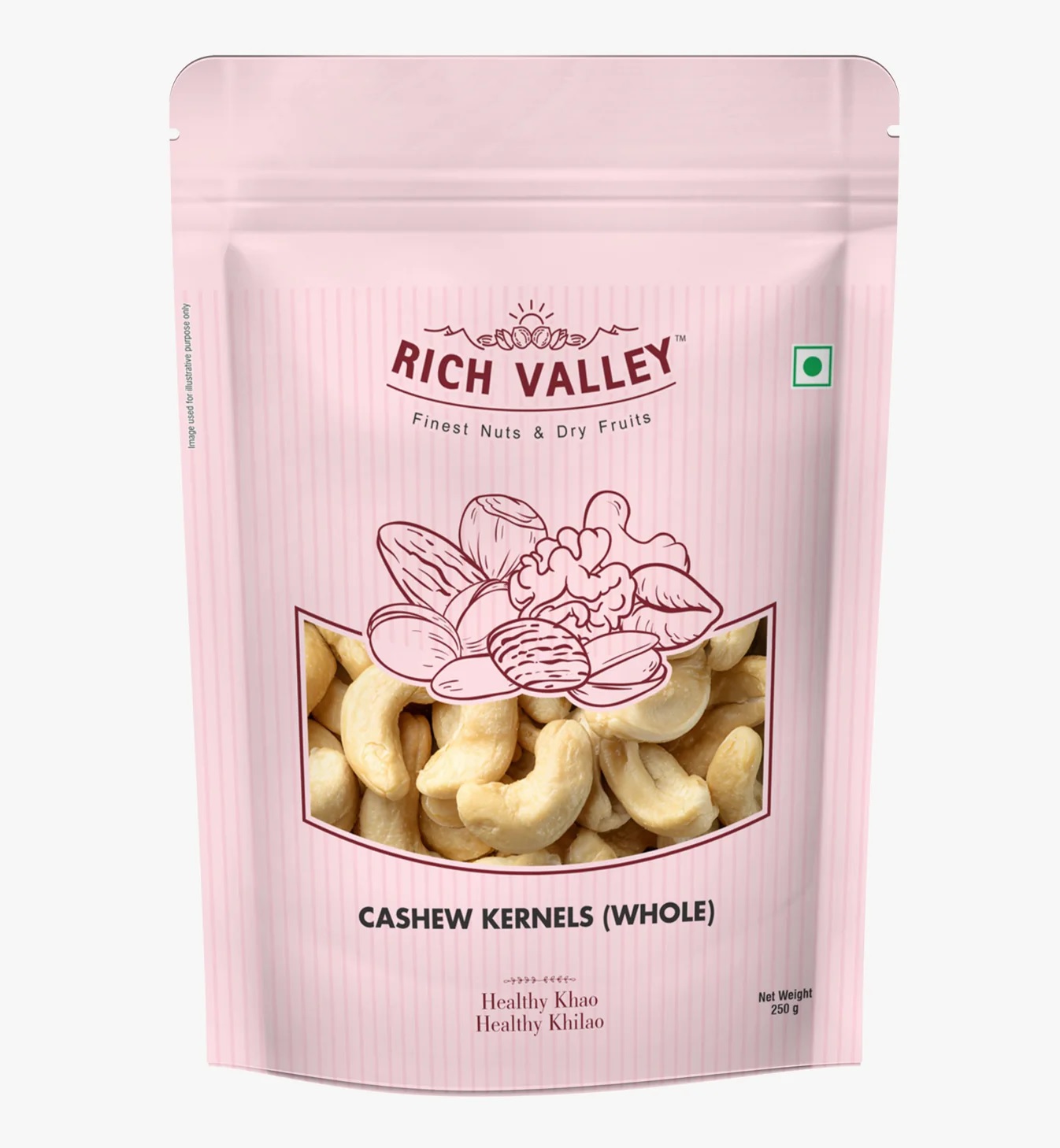 Rv CASHEW KERNEL WHOLE( S) - 250 GMS